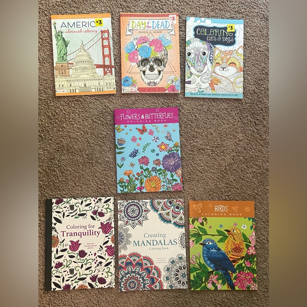 Coloring Book Collection with Vibrant Covers